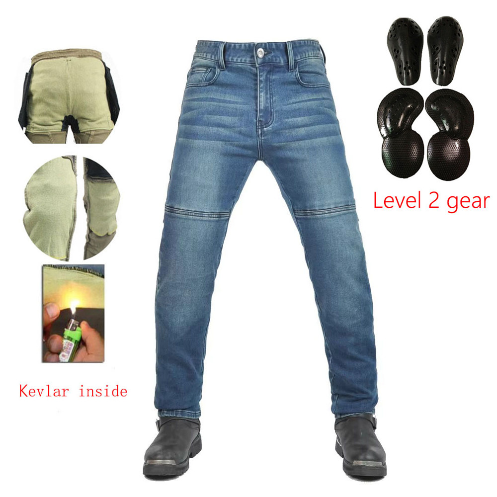 Men'S Shoes With Jeans - Pantalon en jean pour moto, équipement