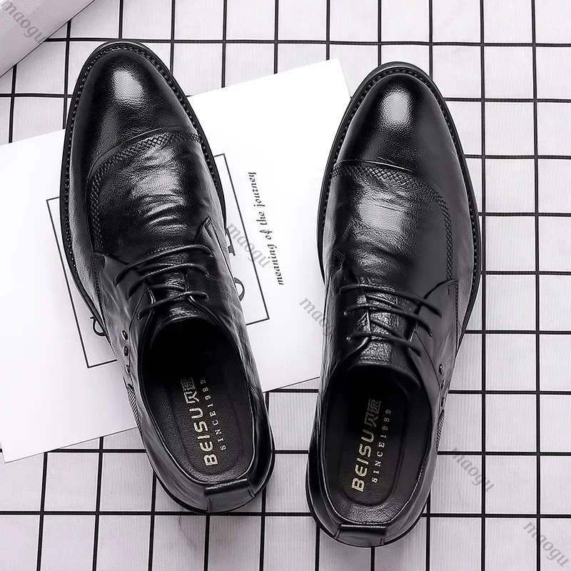 Oxford Brogue Leather - Chaussures fabriquées à la main hommes