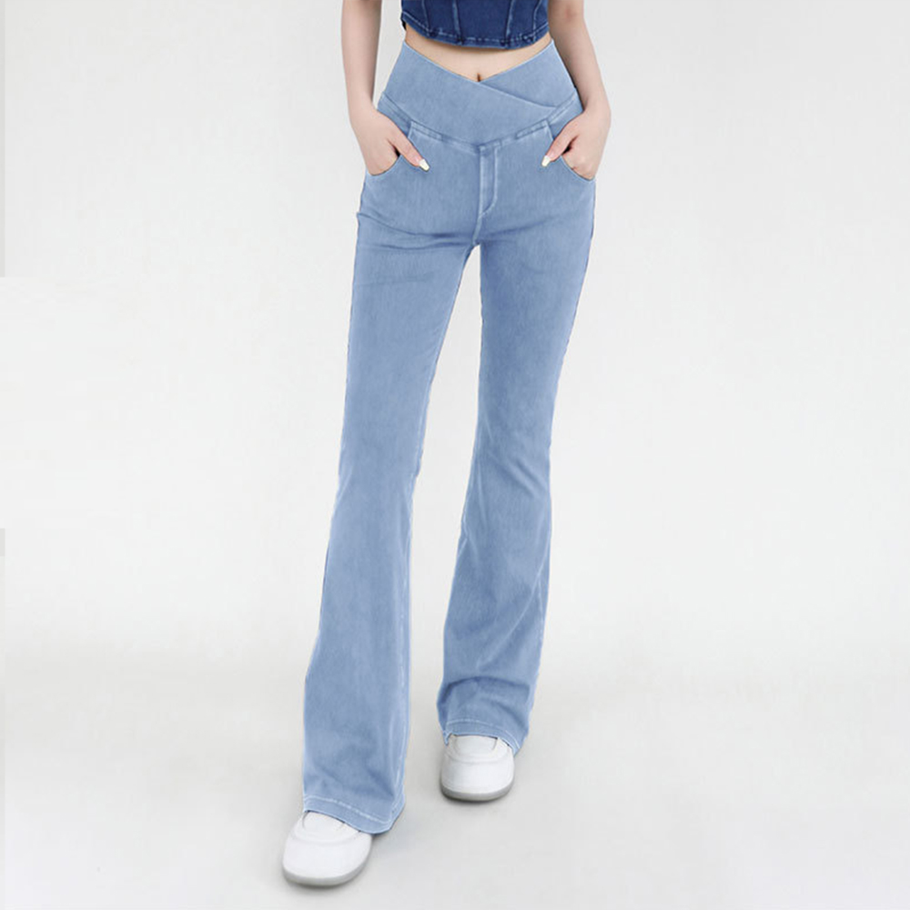 Men'S Shoes With Jeans - Jeans de yoga évasés pour femmes,