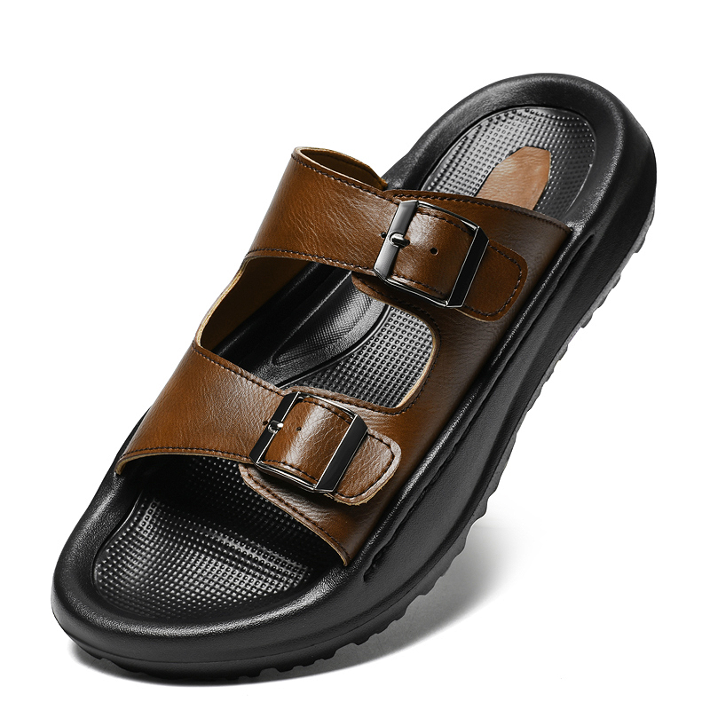 Men Shoes Velcro - Sandales à enfiler pour hommes, pantoufles