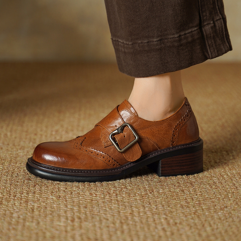 Oxford Brogue Leather - Nouvelles Chaussures Brogue à Boucle 2027