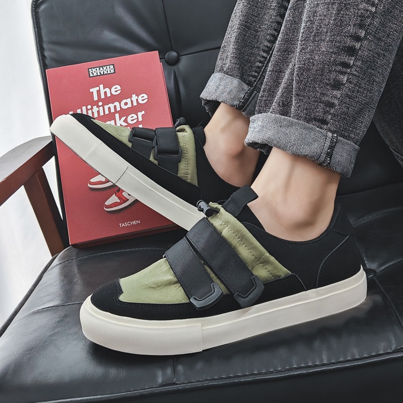 Men Shoes Velcro - Chaussures pour hommes classique paresseux toile