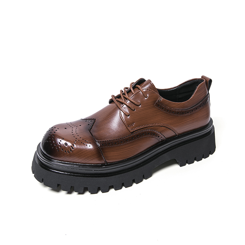 Oxford Brogue Leather - Chaussures Derby pour Homme à Semelle