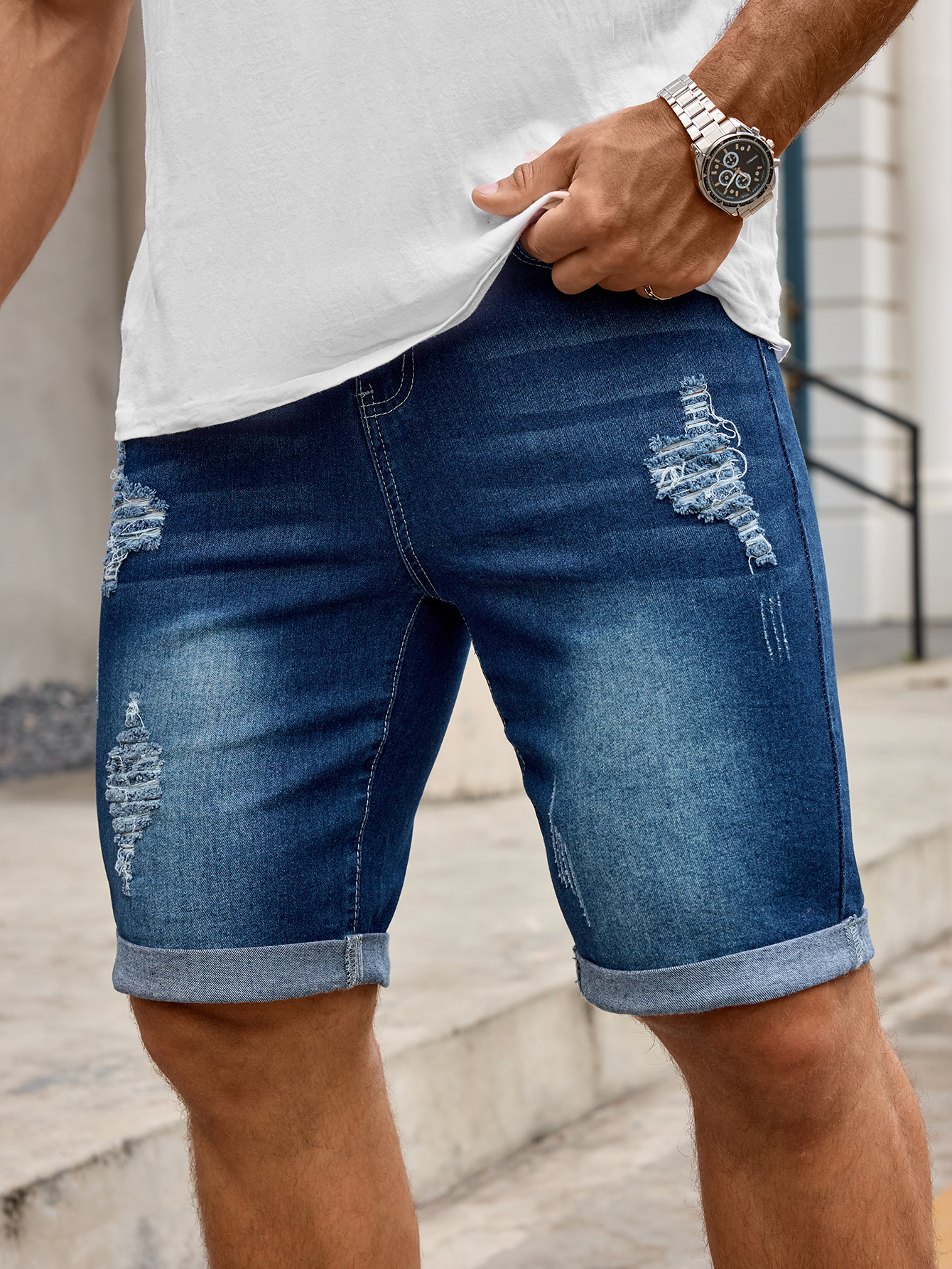 Men'S Shoes With Jeans - Pantalon en jean pour homme, déchiré,
