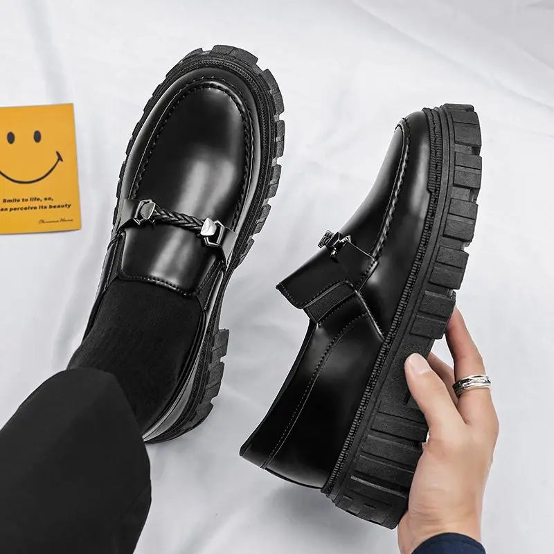 Men Shoes Prada - Mocassins en cuir à plateforme pour