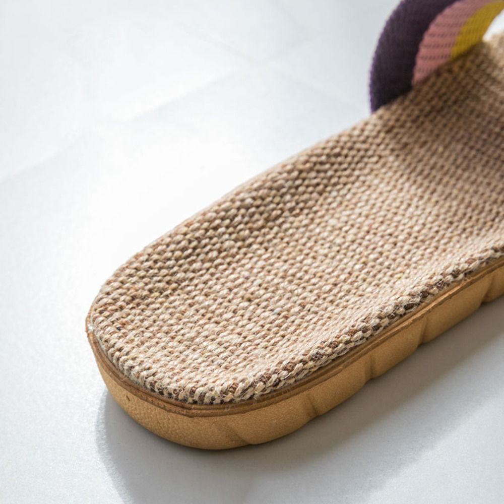 Men Shoes Style - Chaussons croisés en lin style ethnique,
