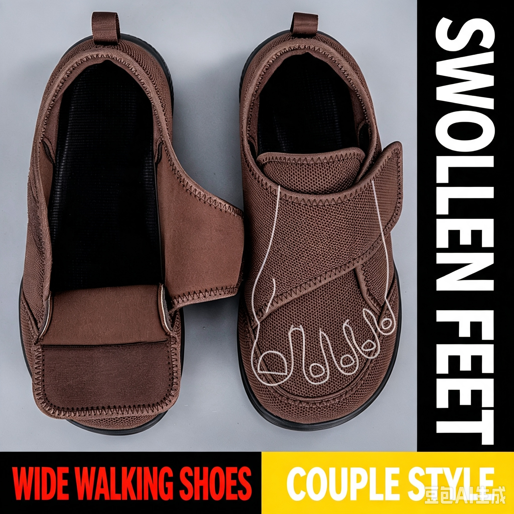 Chaussures de marche à largeur - Men Shoes Velcro avis et prix