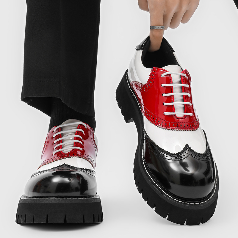 Chaussures plateforme hip hop  - Oxford Brogue Leather avis et prix