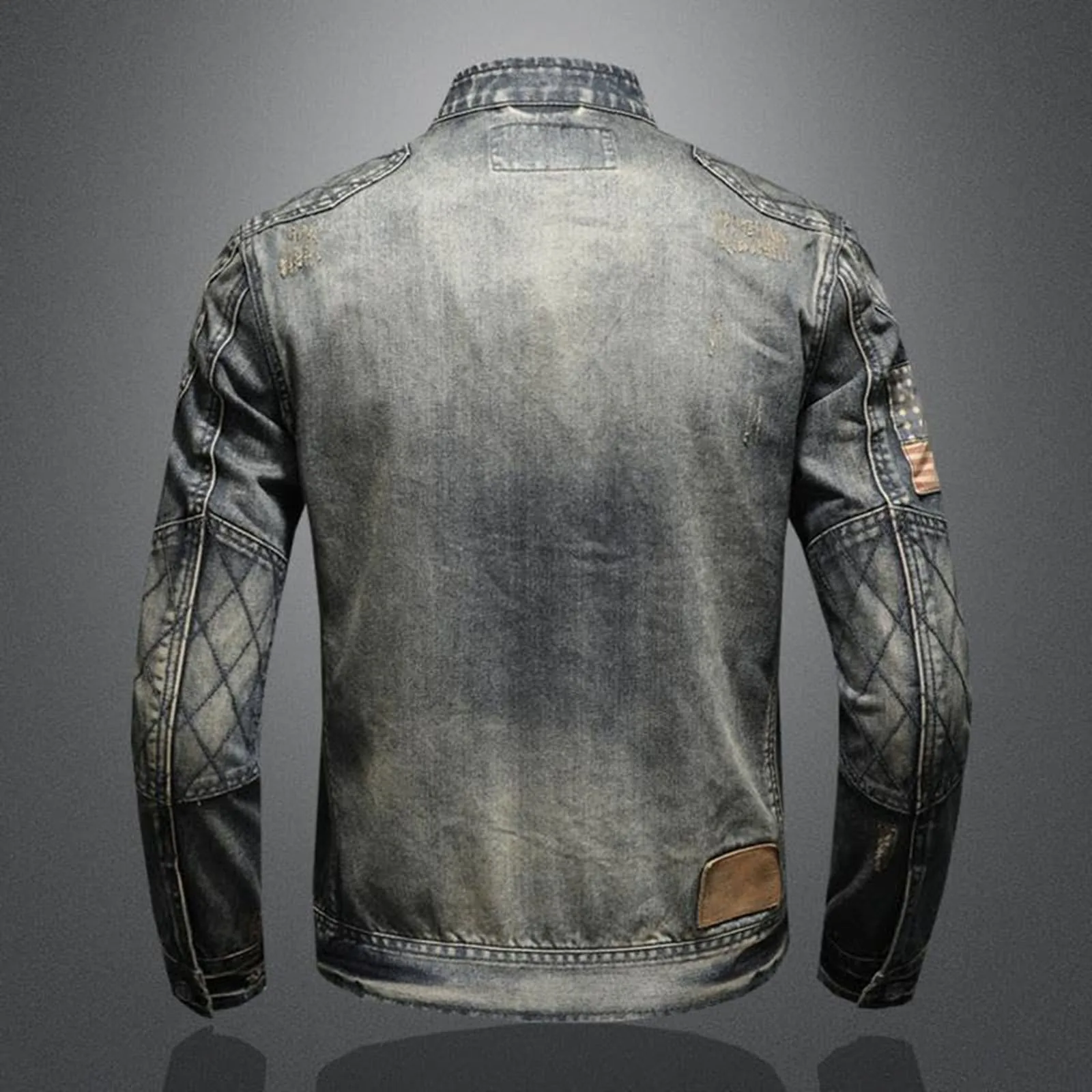 Veste en jean Vintage avec fer - Men'S Shoes With Jeans avis et prix