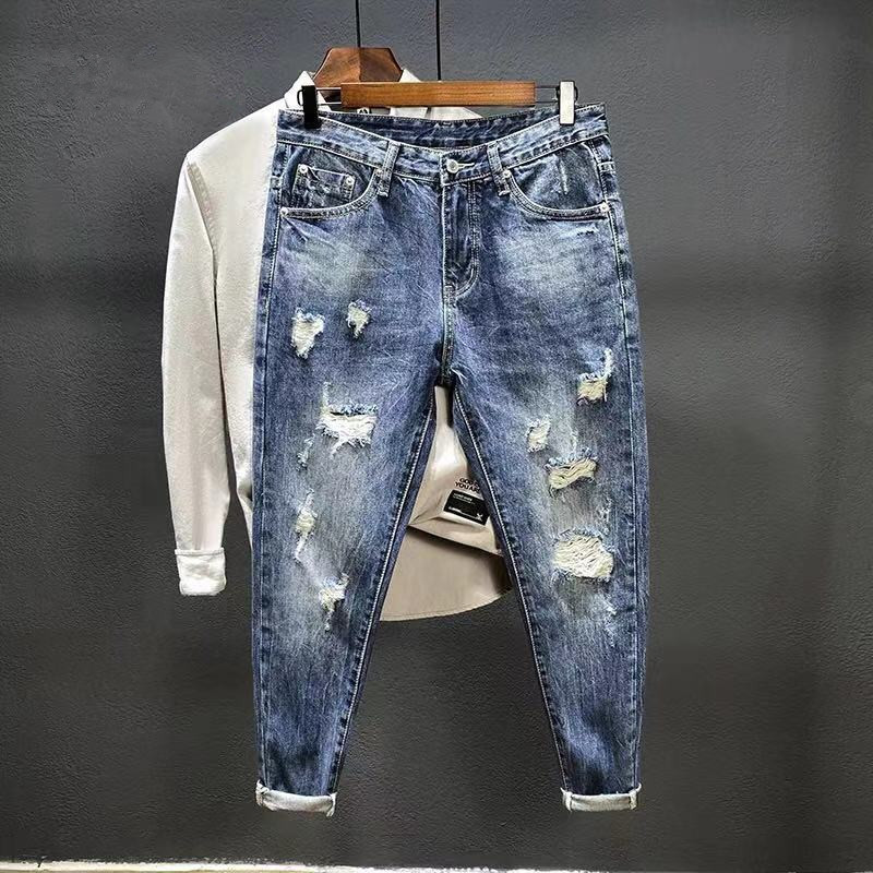 Jean à neuf points avec trous  - Men'S Shoes With Jeans avis et prix