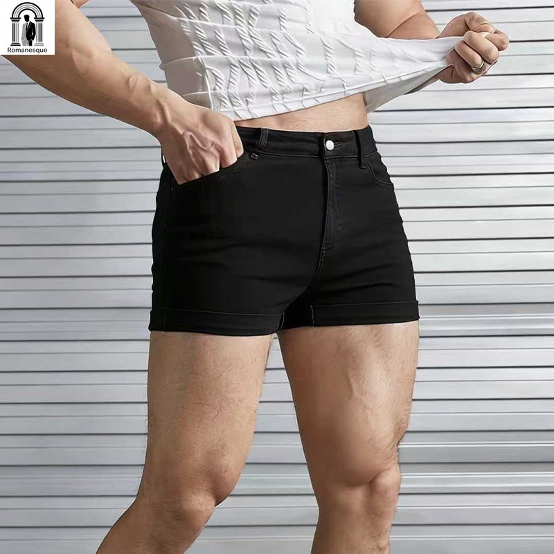 Shorts en jean blanc slim sexy - Men'S Shoes With Jeans avis et prix