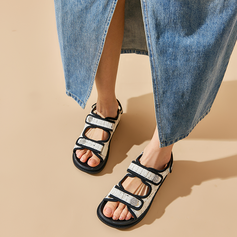 BeauToday – sandales plates à  - Velcro Strap Sandal avis et prix