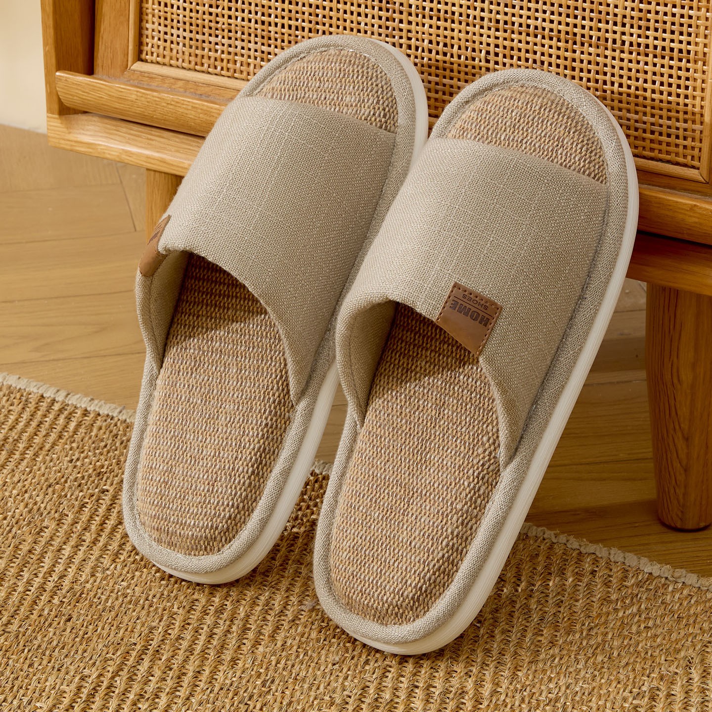 Nouvelles pantoufles en lin po - Men Shoes Style avis et prix