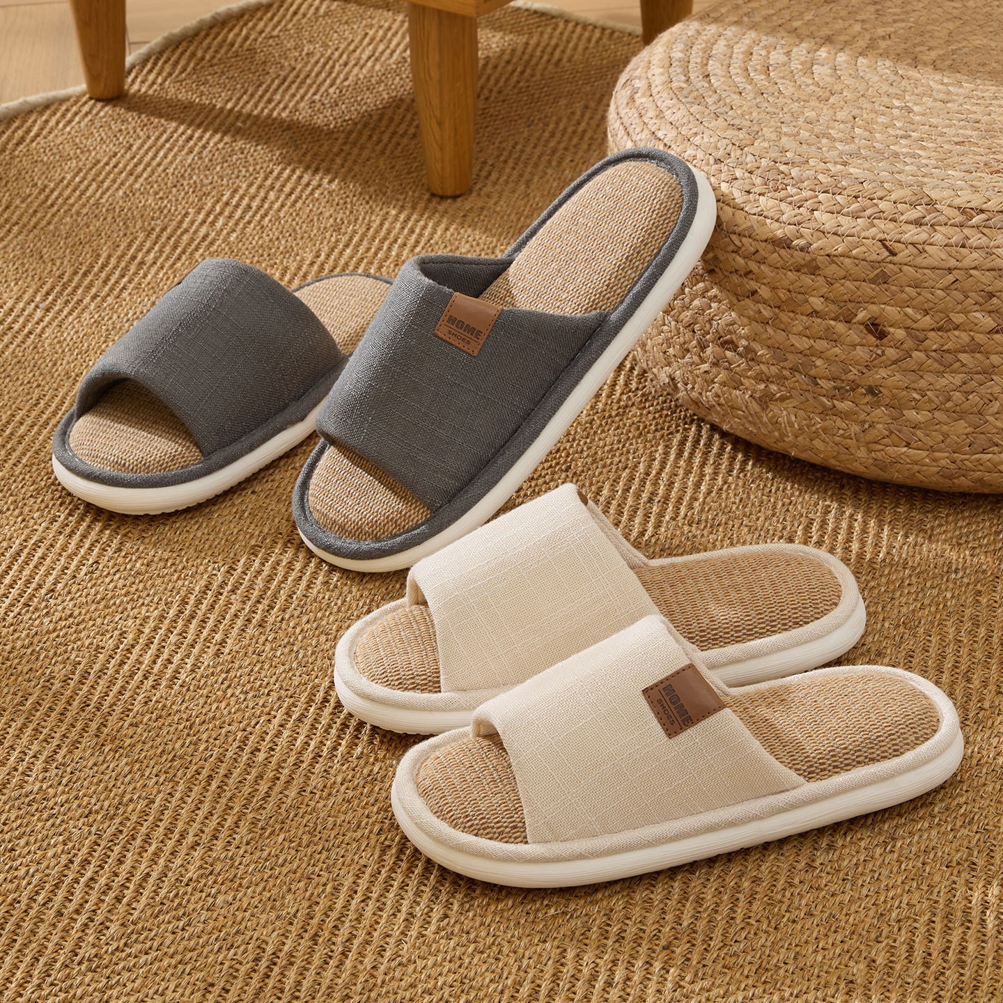 Nouvelles pantoufles en lin po - Men Shoes Style avis et prix