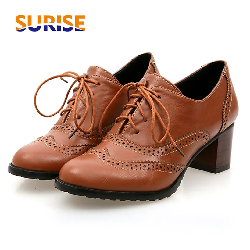 Escarpins britanniques à talon - Oxford Brogue Leather avis et prix