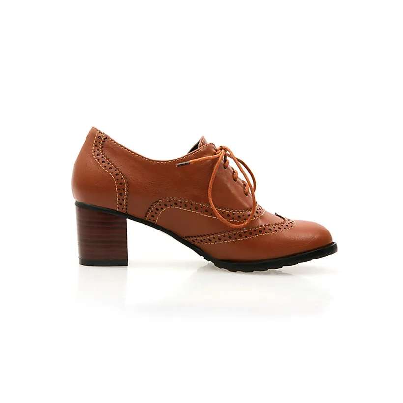 Escarpins britanniques à talon - Oxford Brogue Leather avis et prix