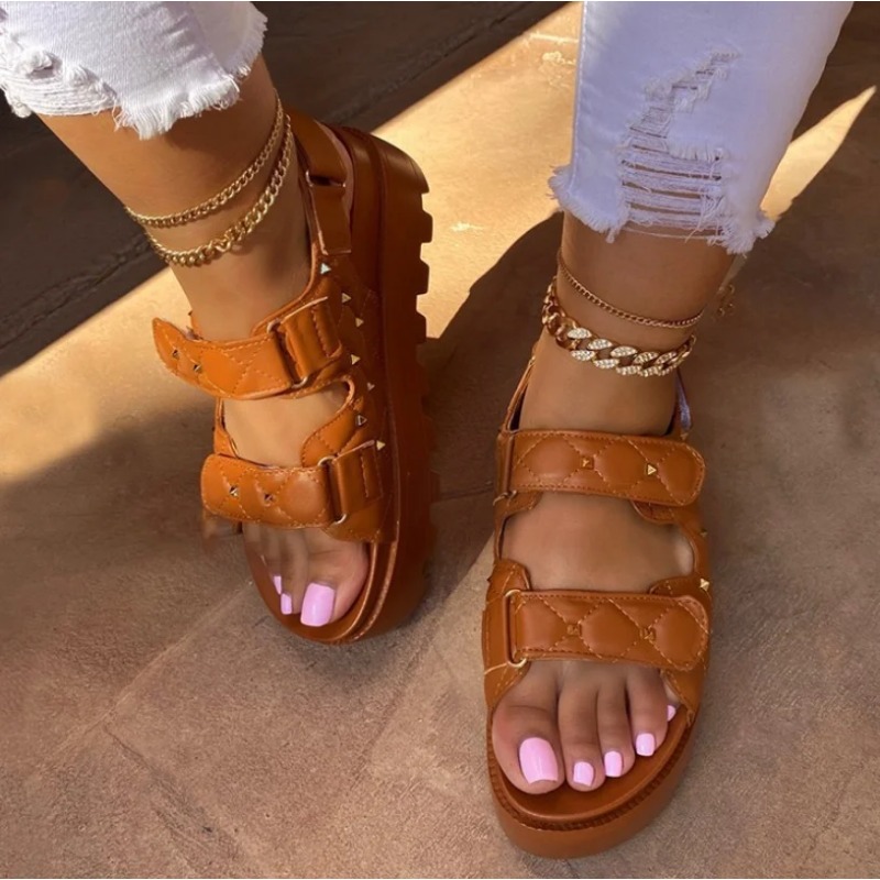 Sandales à semelle optique dou - Velcro Strap Sandal avis et prix