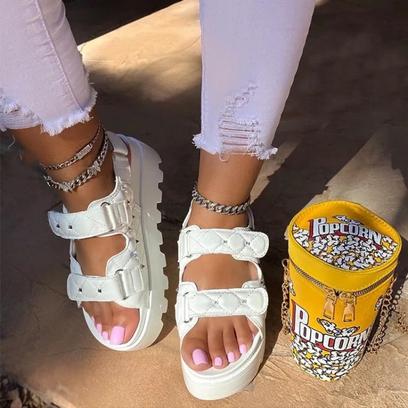 Sandales à semelle optique dou - Velcro Strap Sandal avis et prix