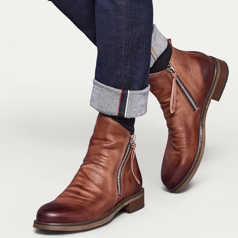 Bottines Chelsea en cuir pour  - Men'S Shoes Low Top avis et prix