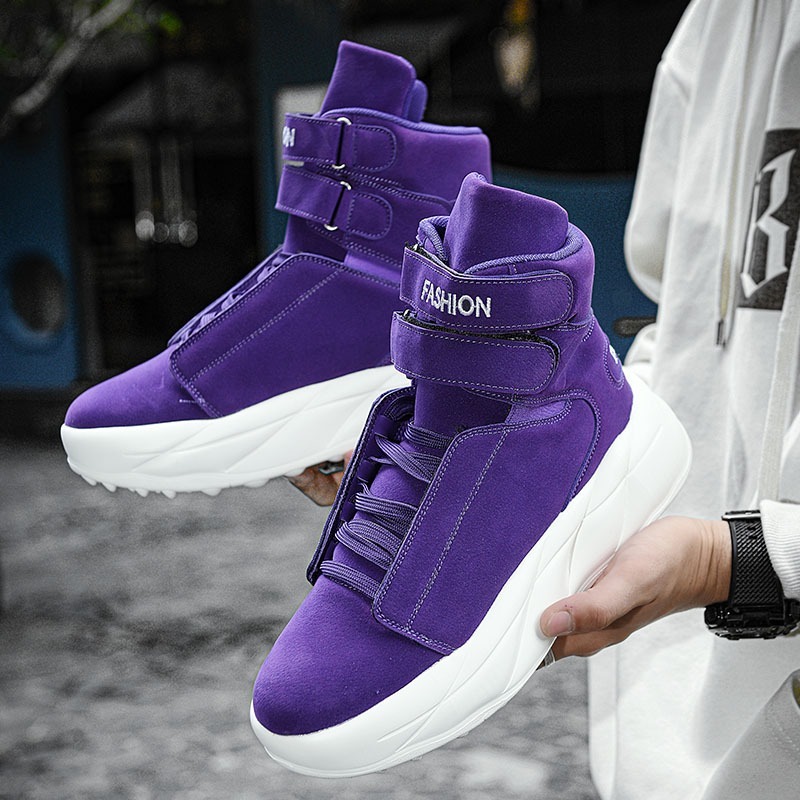Baskets montantes violettes 20 - Men Shoes Velcro avis et prix