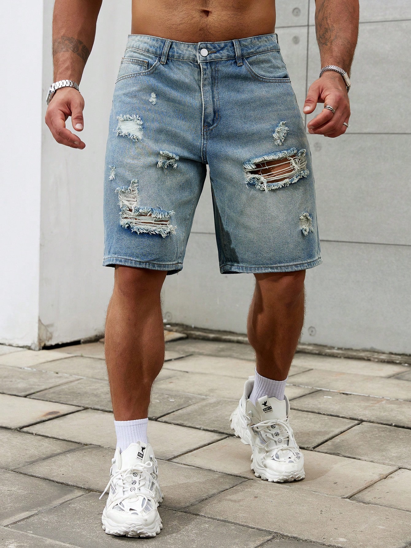 Short en jean déchiré pour hom - Men'S Shoes With Jeans avis et prix