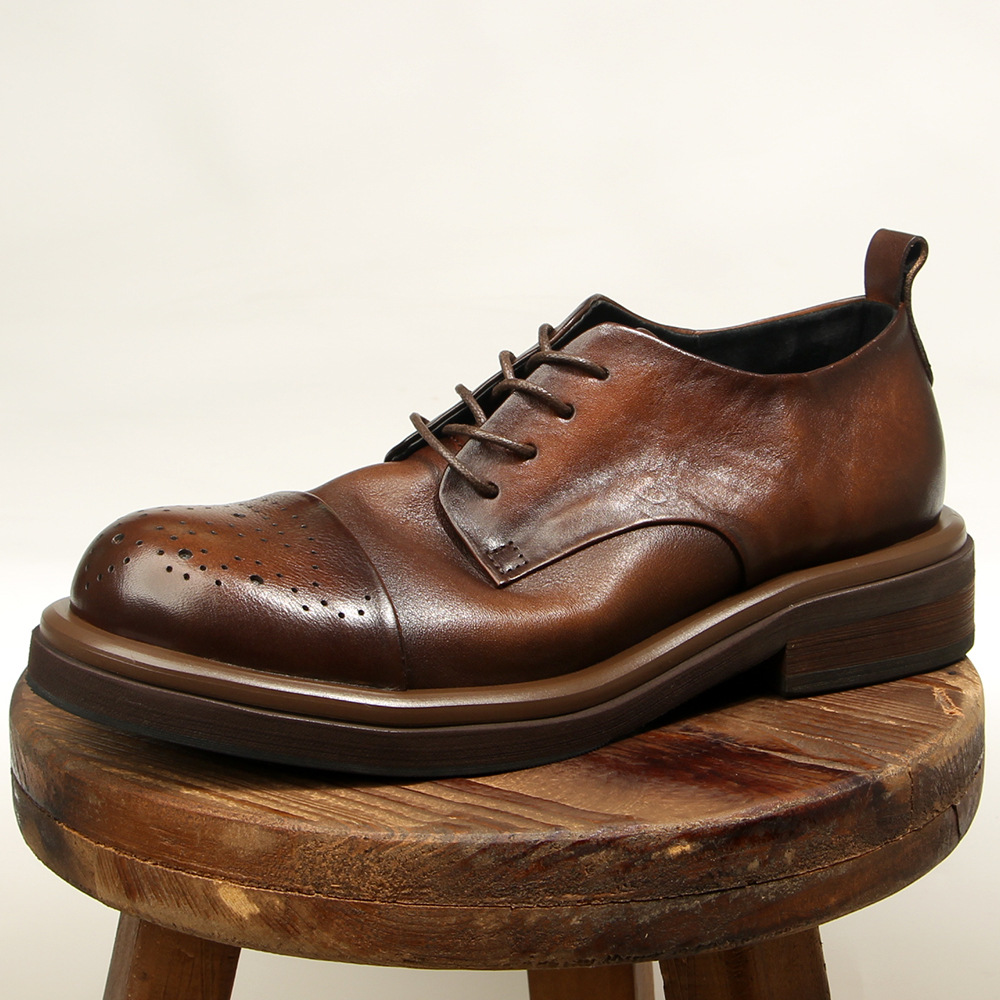 Top qualité en cuir véritable  - Oxford Brogue Leather avis et prix
