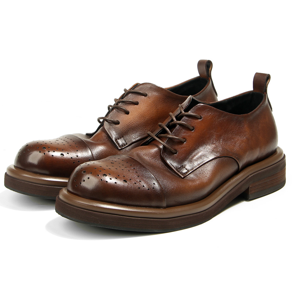 Top qualité en cuir véritable  - Oxford Brogue Leather avis et prix