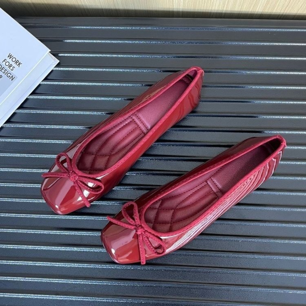 Ballerines en cuir verni rose  - Dress Shoe Pointed avis et prix