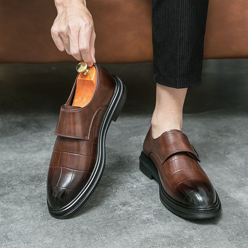 Hommes d'affaires robe en cuir - Men Shoes Velcro avis et prix
