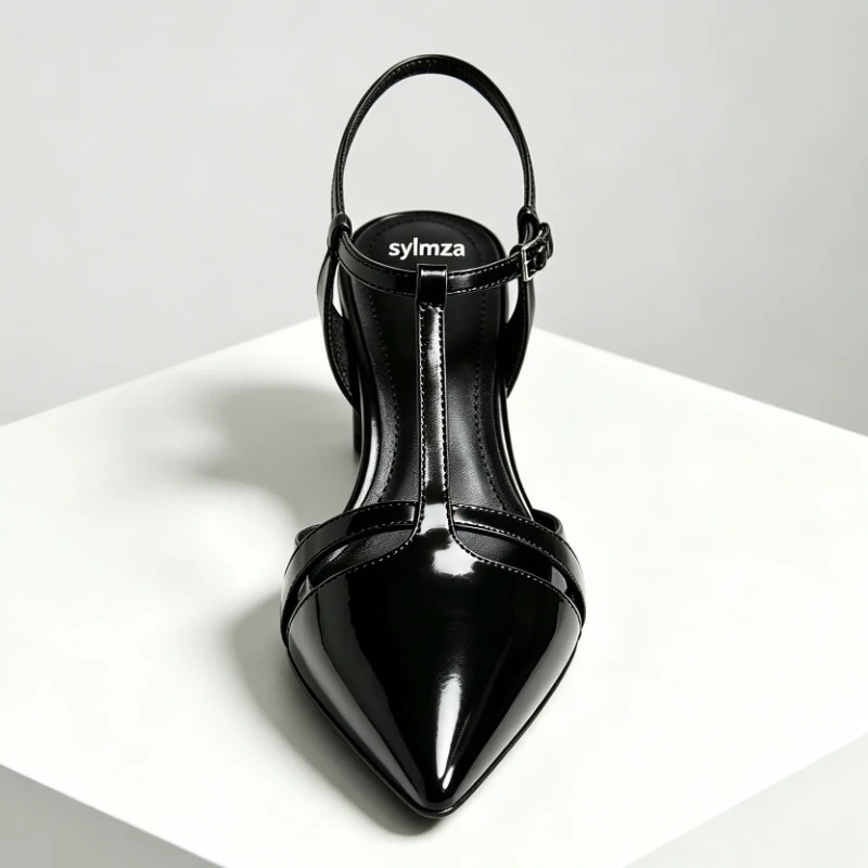 Escarpins en cuir verni à talo - Dress Shoe Pointed avis et prix