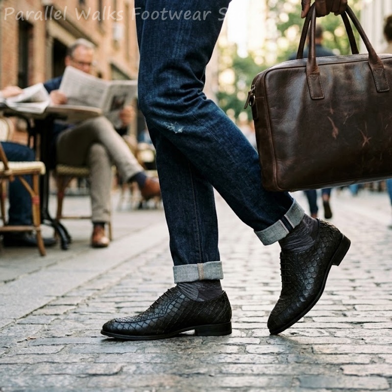Chaussures Oxford pour hommes  - Oxford Brogue Leather avis et prix