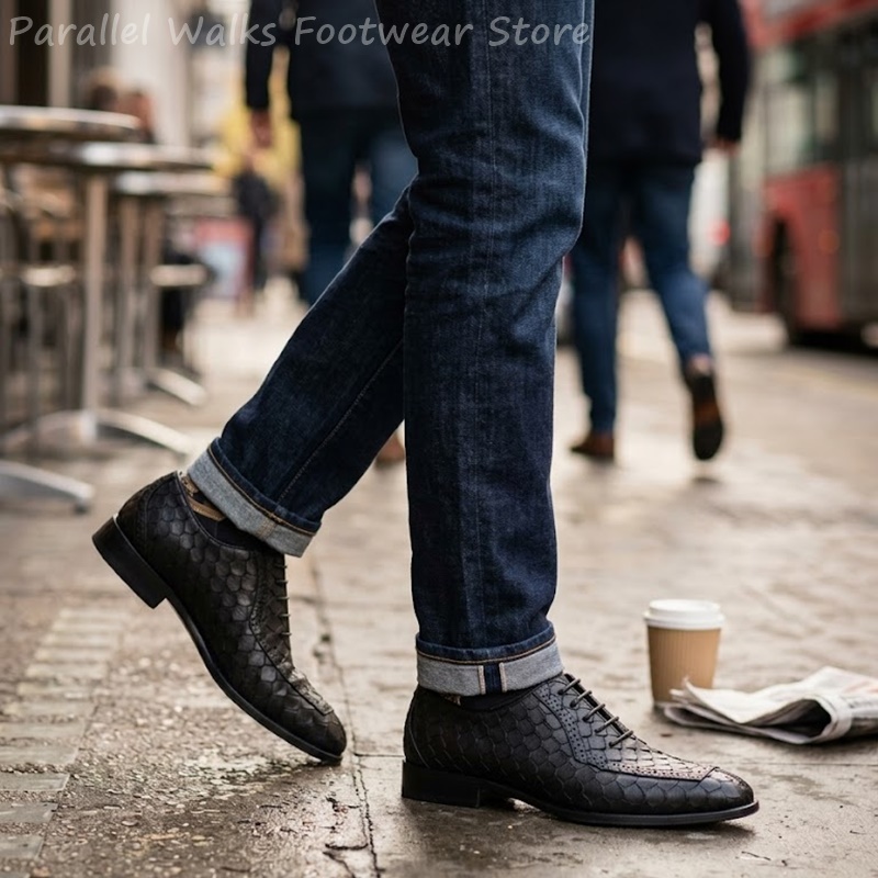 Chaussures Oxford pour hommes  - Oxford Brogue Leather avis et prix