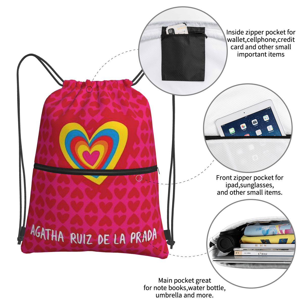 Sacs à dos à motif Agatha Ruiz - Men Shoes Prada avis et prix