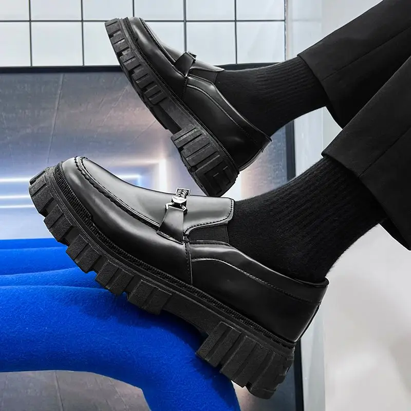 Mocassins en cuir à plateforme - Men Shoes Prada avis et prix